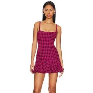 Lovers and Friends Nadja Mini Dress in Black & Pink